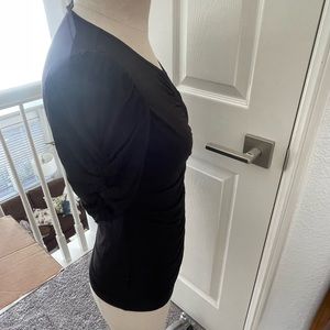 Black comfortable spandex blouse.